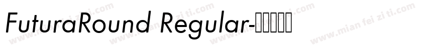 FuturaRound Regular字体转换